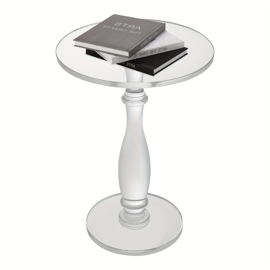 Moderne Rond Tafel – Salontafel – Bijzettafel – Lounge Tafel – Koffietafel – Transparant Acryl – Sterk 39,9 KG Draagvermogen – Ruimtebesparend & Makkelijk In Elkaar Te Zetten