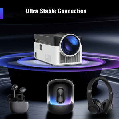 Mini Projector – Mini Beamer – Draagbare Beamer – Thuisbioscoop Beamer – Smart Projector – 150 Inch Scherm – Ultrakorte Werpafstand 0,6:1 – Full HD 1080p – Android 11 – Auto Focus – Keystone Correctie – Ingebouwde Speaker – WiFi 6 – Bluetooth 5.4