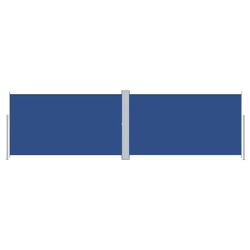 Retractable Windshield 180x600cm Blue Removable Temporary Outdoor Privacy Screen - 81- Light Blocking Fabric, Weather-Resistant with Easy Installation for Patio, Balcony, Garden & Poolside, Patio Decor, Balcony Cover, Flexibl
