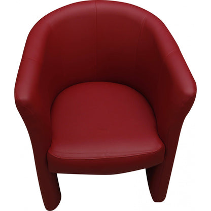 Dpanett Armchair, Upholstered Living Room Chair, Padded Seat with Eco-Leather Armrests, 64x63x76 cm, Available in 5 Colors
