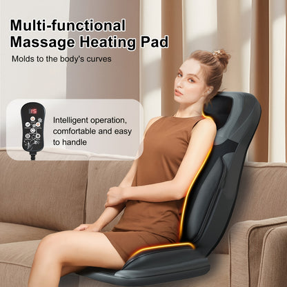 massagekussen – nekmassageapparaat – rugmassagekussen – shiatsu kussen – ontspanningskussen – ergonomisch design – verwarmde massagefunctie – beige kleur