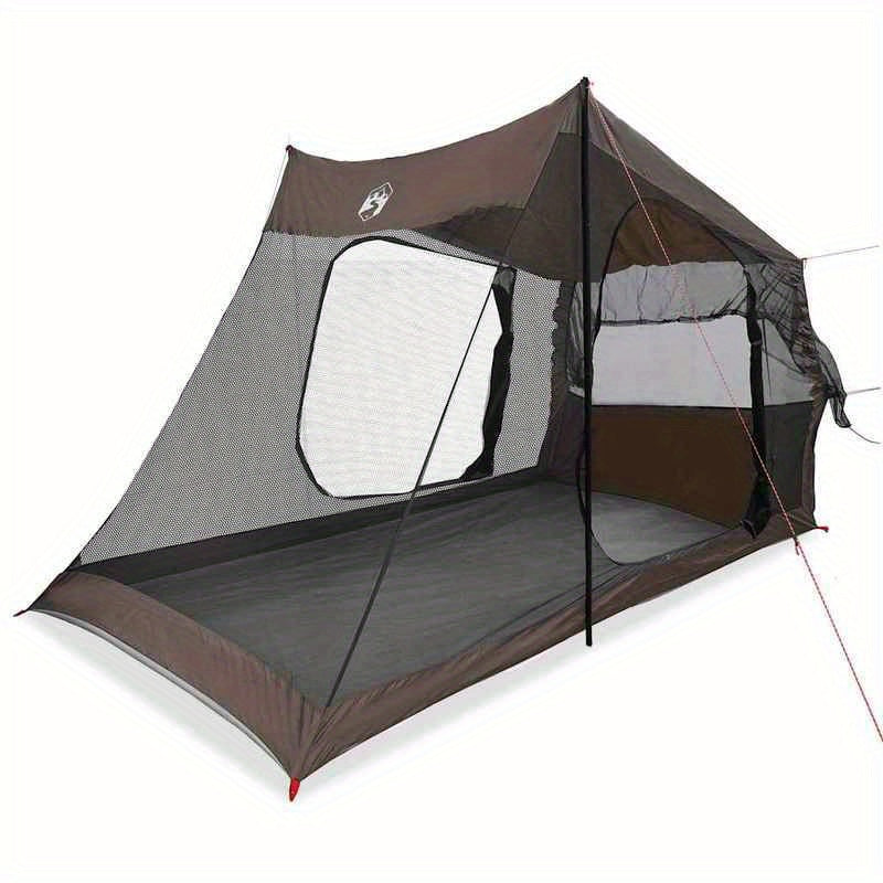 Autotent 2-Person Lightweight Camping Tent - Easy Setup, Durable Brown & Black Design with Mesh Ventilation, Zipper Closure for Outdoor Hiking, Fishing, Picnics, Hiking Shelter | Compact Design | Easycarry Bag, Camping Access