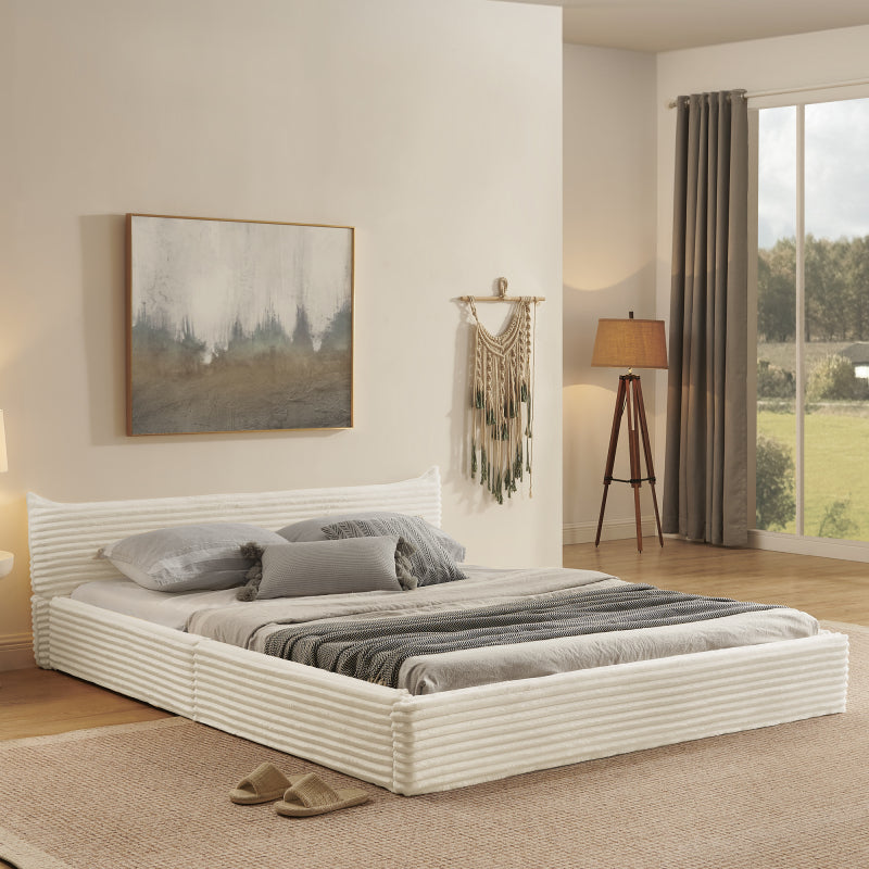 Uitschuifbed – Slaapbank – Bedbank – Kinderbed – Logeerbed – Extra Lang 90x200 cm – Plush Matras Compatibel – Ruimtebesparend Wit Design