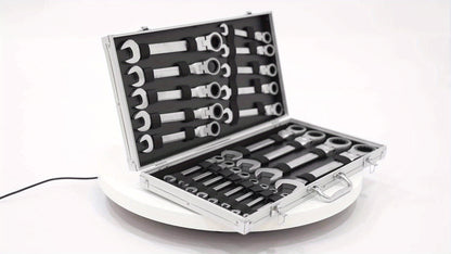 TOOL1SHOOO Professional Ratchet Wrench Set, 22 Sizes, 6mm-32mm, with Tool Box, Suitable for Industrial Electrical Maintenance and Automotive Bolt Fastening, Automotive Maintenance, Polished Finish, Durable Construction, Wrenc