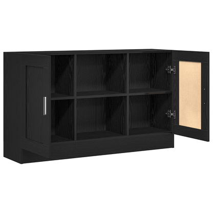Black Oak Sideboard 120x30.5x70 cm Engineered Wood Storage Cabinets/TV Cabinets/Hallway Cabinets/Sideboards. This modern sideboard features an elegant, durable, weather-resistant, and moisture-resistant wooden structure with
