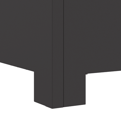 Vuurschaal Outdoor – Tuinhaard – Terrasverwarmer – Barbecueplaats – Tuinkachel – Zwart – Robuust Zwaar Staal – Compact 60x60x30 cm