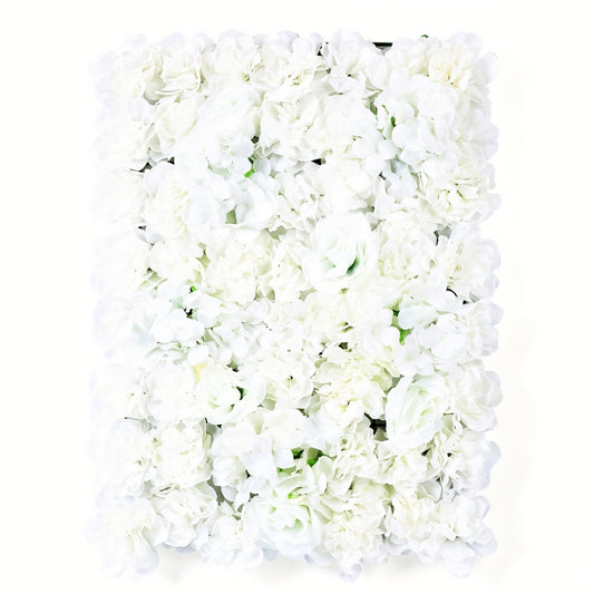 Bloemenguirlande – Kunstbloemen Slinger – Bloemenslinger – Guirlande Decoratie – Bloemenwand – 20 Panelen – Stofmateriaal – 60x40 cm – Wit