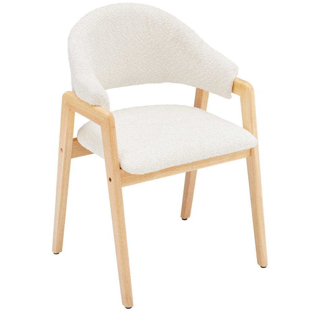 2-Pack High-Quality Faux Fur Chair Covers | Suitable for Dining, Dressing, Ergonomic, Lightweight Luxury, and Curved Back Chairs | White, Modern Style, Solid Back, Wipe Clean Care