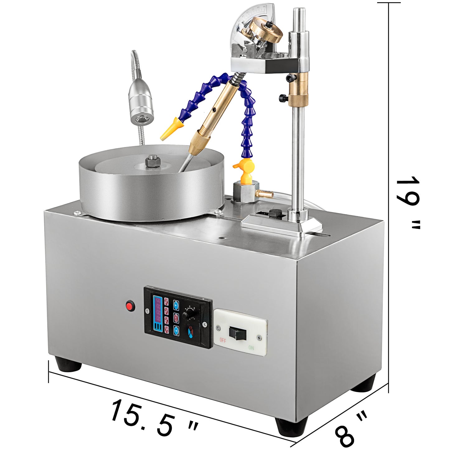 Slijpmachine Edelstenen – Sieradenslijper – Steenpolijstmachine – Lapidair Machine – Juweliersapparaat – Roestvrij Staal – 180W Motor Met Waterpomp