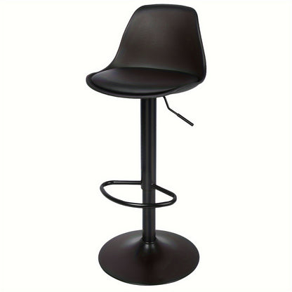 Barkruk – Barstoel – Barstoelen – Keukenstoel – Barmeubel – Verstelbare Zithoogte – Draaibare PU Leren Zitting – Set van 4 – Met Stalen Onderstel – Modern Design