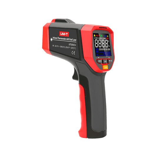 Pyrometer – Infrarood Thermometer – Warmtemeter – Temperatuurmeter – Laser Thermometer – Meetbereik -32°C tot 1300°C – Snelle Nauwkeurige Meting binnen 250 ms