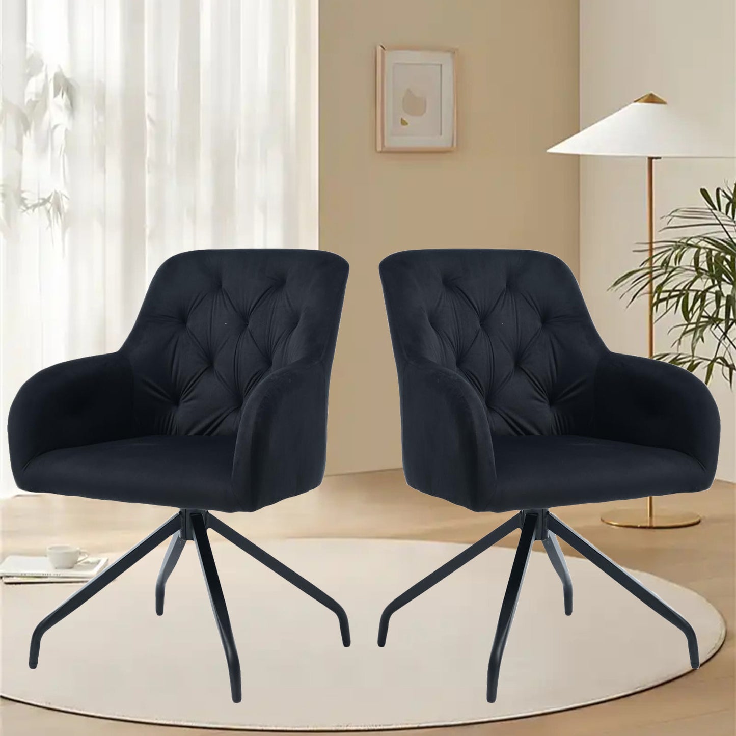 Eetkamerstoel – Stoel – Kuipstoel – Draaistoel – Designstoel – 360° Draaibaar – Dik Gevoerd Zitvlak