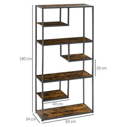 Opbergkast – Schoenenkast – Halmeubel – Opbergmeubel – Schoenenrek – Industriële Stijl – 7 Lade – Stalen Frame – 83x34x180 cm