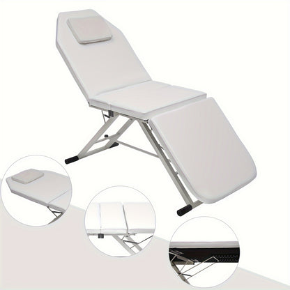 Massagetafel – Behandeltafel – Behandelbank – Massagebed – Beautyligbed – Inklapbaar – Verstelbare 3 Secties – Metaal Frame – Hoogwaardig Schuim