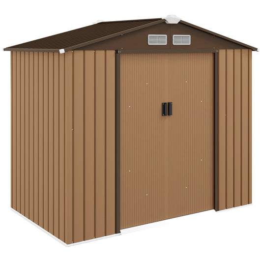 Tuinschuur – Berging – Tuinhuis – Tuinopslag – Gereedschapsberging – Metalen Tuinschuur – 2,5 m² Opbergruimte – Gegalvaniseerd Staal Met Ventilatie