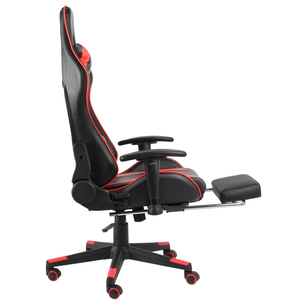 Gamingstoel – Game Stoel – Bureaustoel – Racing Stoel – Zitzak – Rood Met Voetensteun – Ergonomisch Ontwerp – Verstelbare Rugleuning