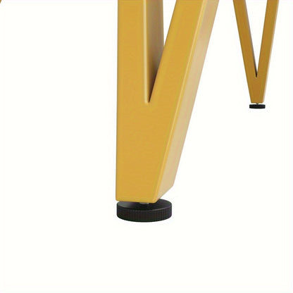 Ronde Eettafel – Ronde Tafel – Eetkamertafel – Keukentafel – Compacte Tafel – Natuurlijke Kleur – Stevige Metalen Poten – Geen Montage Nodig