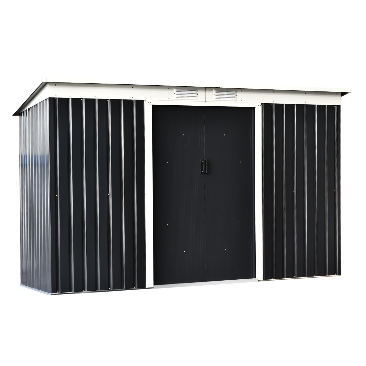 Tuinschuur – Tuinberging – Tuinopslag – Gereedschapsschuur – Fietsenberging – Gegalvaniseerd Staal – Ruime Opbergruimte 3,2 m² – Schuifdeuren Met Ventilatie