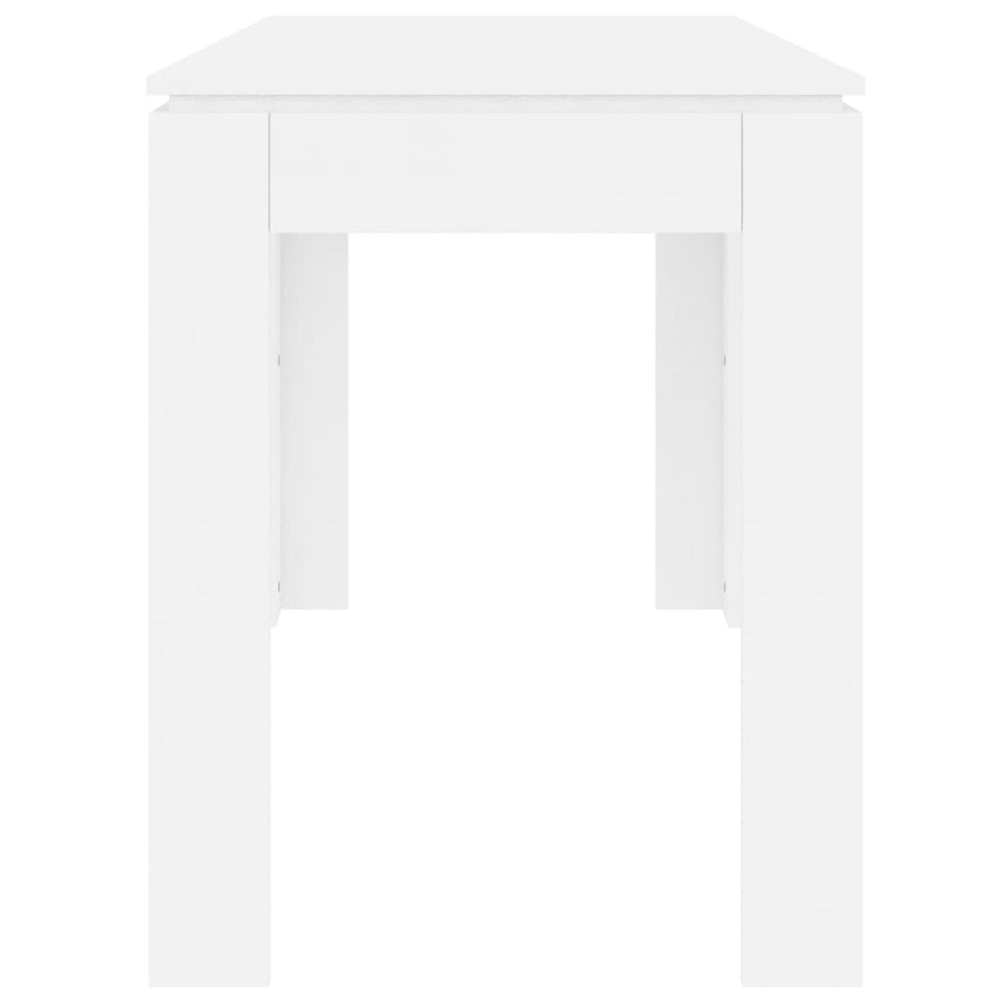 Eettafel – Tafel – Dinertafel – Keukentafel – Witte Eettafel – Modern Design – 120x60 cm – Samengesteld Hout Met Chroom