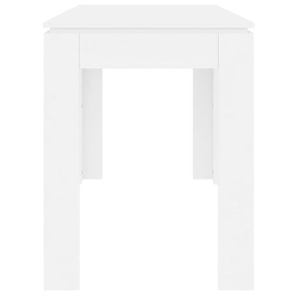 Eettafel – Tafel – Dinertafel – Keukentafel – Witte Eettafel – Modern Design – 120x60 cm – Samengesteld Hout Met Chroom