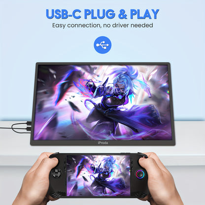 Draagbare Gaming Monitor – Portable Scherm – Extern Display – Mobiele Monitor – Tweede Scherm – 18,5 Inch – Full HD 1080p – 120Hz Verversingssnelheid