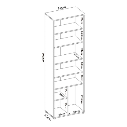 Multifunctionele Kast – Opbergkast – Schoenenkast – Garderobekast – Bijkeukenkast – Rovere – Verstelbare Planken – Kras- en Waterbestendig Melamine