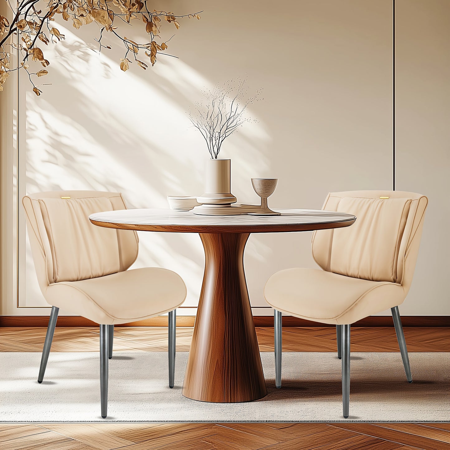 Eetkamerstoel – Stoel – Kuipstoel – Armstoel – Designstoel – Ergonomisch Gevormd – Memory Foam Zitting – Met Metalen Onderstel – Donkergrijs