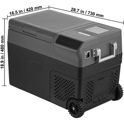 Draagbare Koelkast – Mobiele Koelbox – Koelbox Met Vriesfunctie – Camping Koelkast – 35 Liter Inhoud – Snelkoeling Tot -20°C