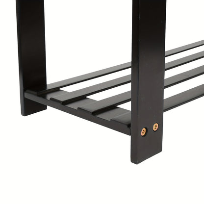 Schoenbank – Schoenenrek – Schoenopberger – Entréebank – Voordeurbank – Bamboe En Kunststof Board – Compact 70x27x42 cm