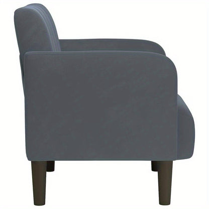Fauteuil – Relaxfauteuil – Loungestoel – Zitzak – Leunstoel – Donkergrijs Zwart – Memory Foam Vulling – Stevig Houten MDF Frame