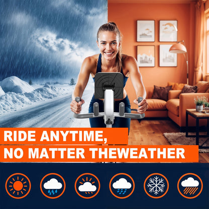 A Home Exercise Bike with a 300-Watt Resistance Torque, 4-Way Fully Adjustable Design. The Exercise Bike Can Be Used As Indoor Fitness Equipment, Equipped with a Speed (RPM) Display Screen, a Large Tablet Holder, And a Maximu