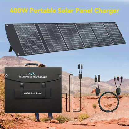 Zonnepaneel – Solar Panel – Opvouwbaar Zonnepaneel – Draagbaar Zonnepaneel – Zonne-energie Paneel – 400W Hoog Vermogen – Monokristallijn Met Kickstand