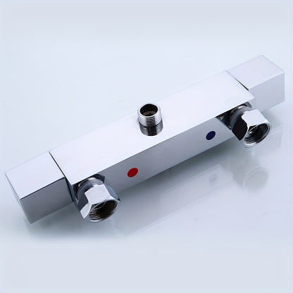 Thermostatische Douche Set – Regendouche – Handdouche – Opbouw Douche – Douchekraan – RVS Mat 40x40 cm – 38°C Thermostaatregeling