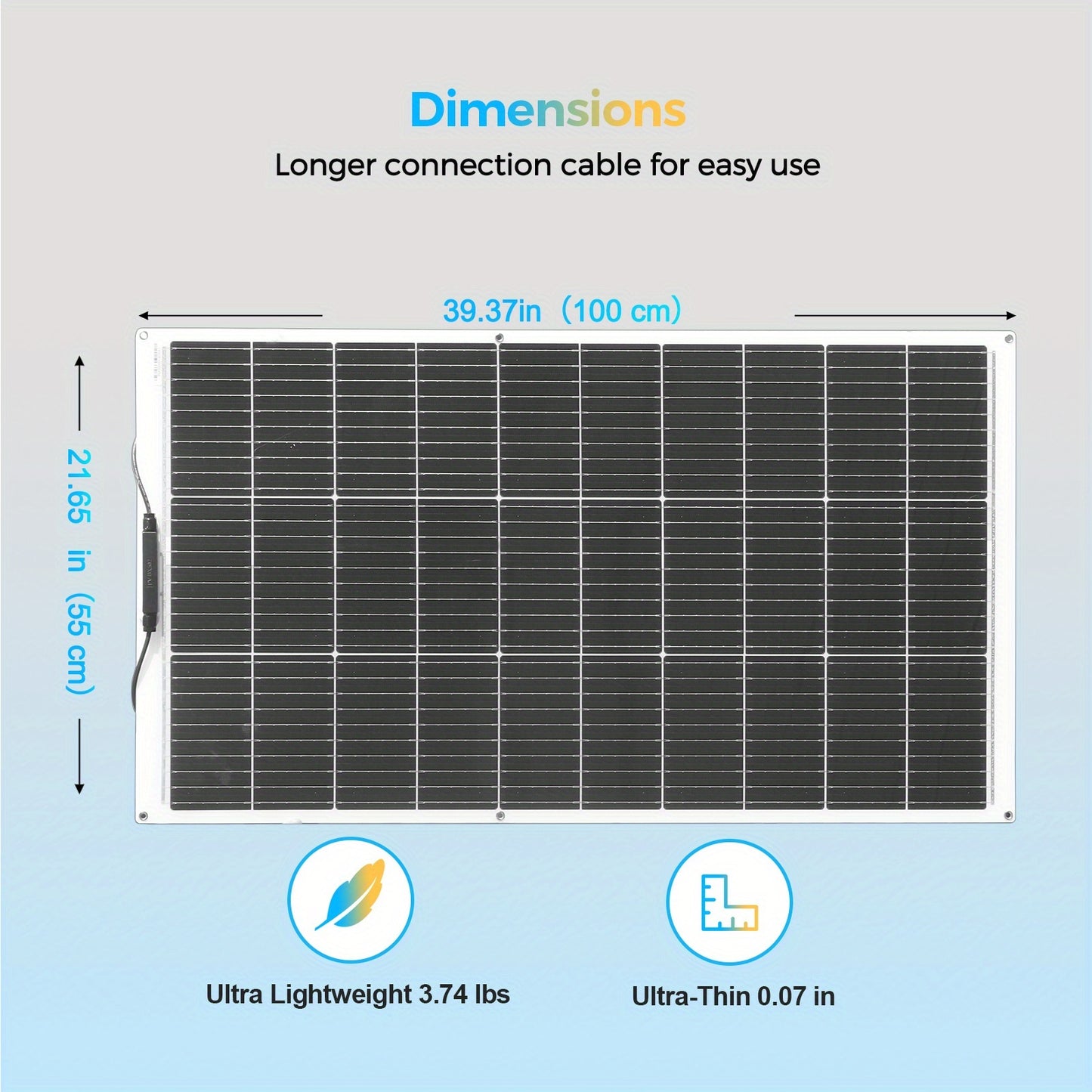 Flexibele Zonnepaneelset – Buigzame Zonnepanelen – Lichtgewicht Zonnepanelen – Zonne-energiesysteem – 220W Vermogen – Hoog Rendement 23%