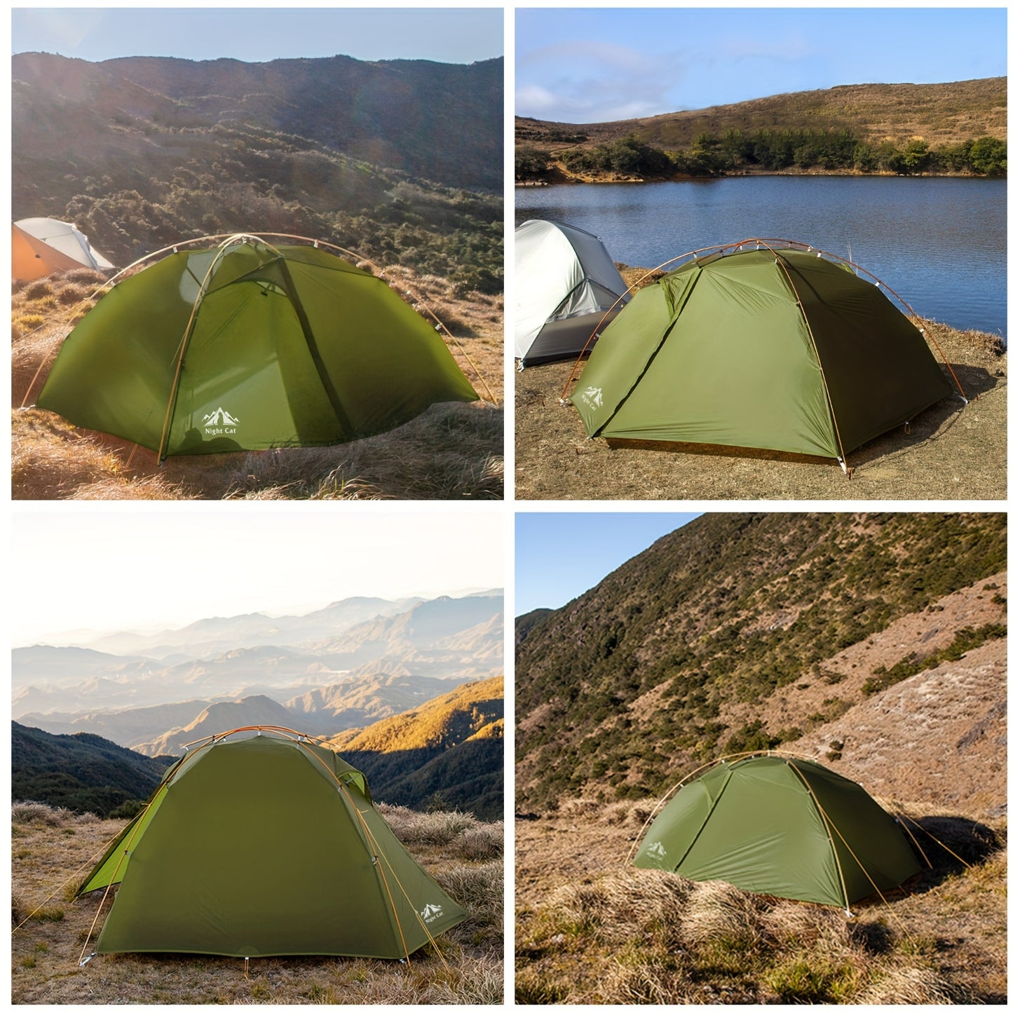 Tent – Kampeertent – Koepeltent – Pop-up Tent – Lichtgewicht Tent – Snel Opzetten – Aluminium Frame – 2-Persoons – Ventilerend – Compact