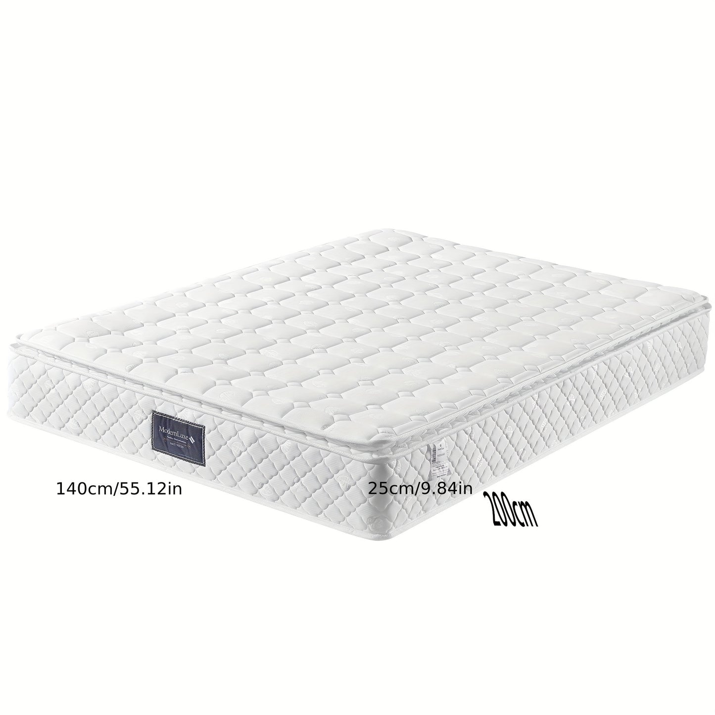 Matras – Matrassen – Pocketvering Matras – Koudschuimmatras – 7-Zones Matras – 140x200 cm – Stevig H3 – Gequiltte Microfiber Tijk