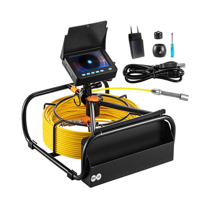 Rioolcamera – Inspectiecamera – Afvoer Camera – Pijpen Camera – Leidingen Camera – 4,3 Inch LCD Scherm – 50 Meter Semi-rigide Kabel