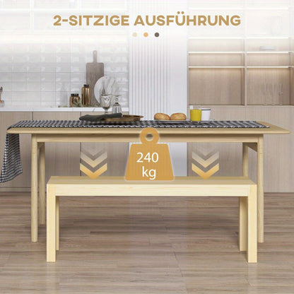 Rustieke Houten Bank – Eetkamerbank – Halbank – Keukenbank – Buitenbank – Draagkracht 240 kg – Afmeting 120x33x45 cm