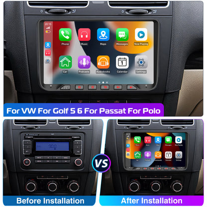 Multifunctionele Auto Multimedia Speler – Autostereo – Navigatiesysteem – Touchscreen Radio – Inbouw Dashboard Unit – 9 Inch IPS Scherm – Android 14 Met Wireless Carplay & Achteruitrijcamera