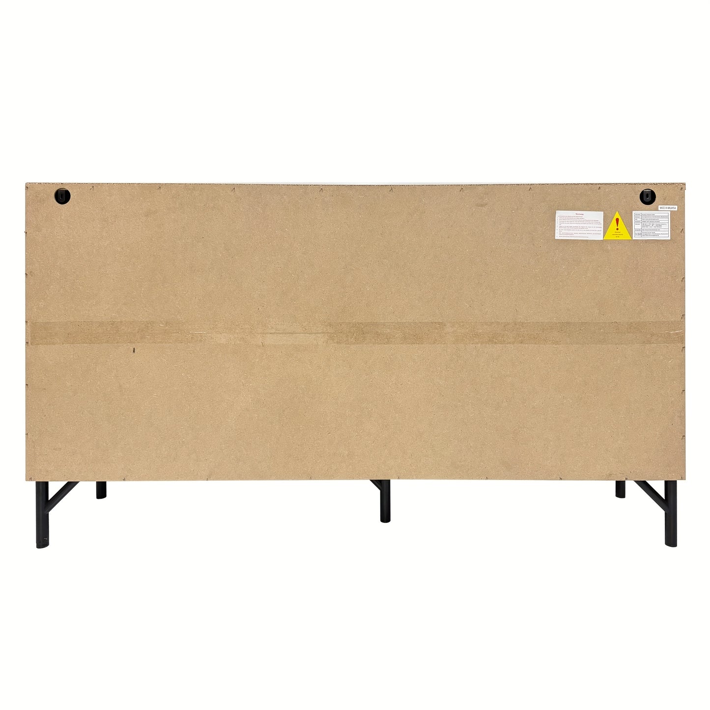 Dressoir – Sideboard – Opbergkast – Kast – Meubel – Wit – 140 cm – Modern Design Met 3D Gebogen Panelen – Verstelbare Planken