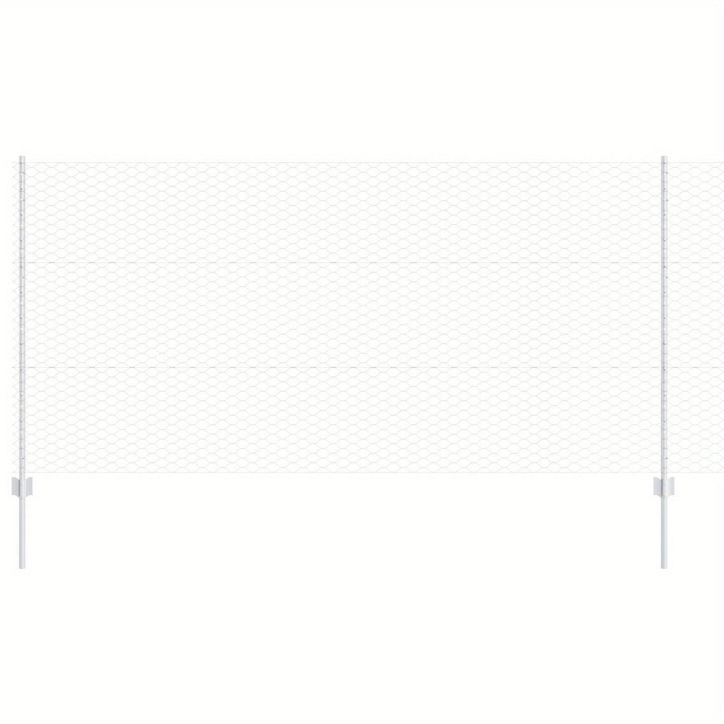 Tuinafscheiding – Tuinhek – Tuinscherm – Hek – Privacyscherm – Gegalvaniseerd Staal – 25 cm Hoog, 1,2 Meter Lang – Set Van 2 Stuks