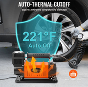 Luchtcompressorpomp - 12V - 150PSI - 30MPA - Draagbaar - voor vrachtwagen Jeep voertuig & SUV bandenpomp - QUORE