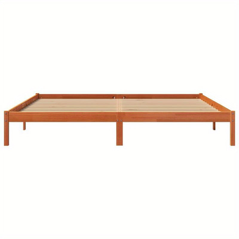 Bedframe – Bedbodem – Ledikant – Slaapbank – Boxspring – Massief Hout – Wax Bruin – 180x200 cm – Vurenhout