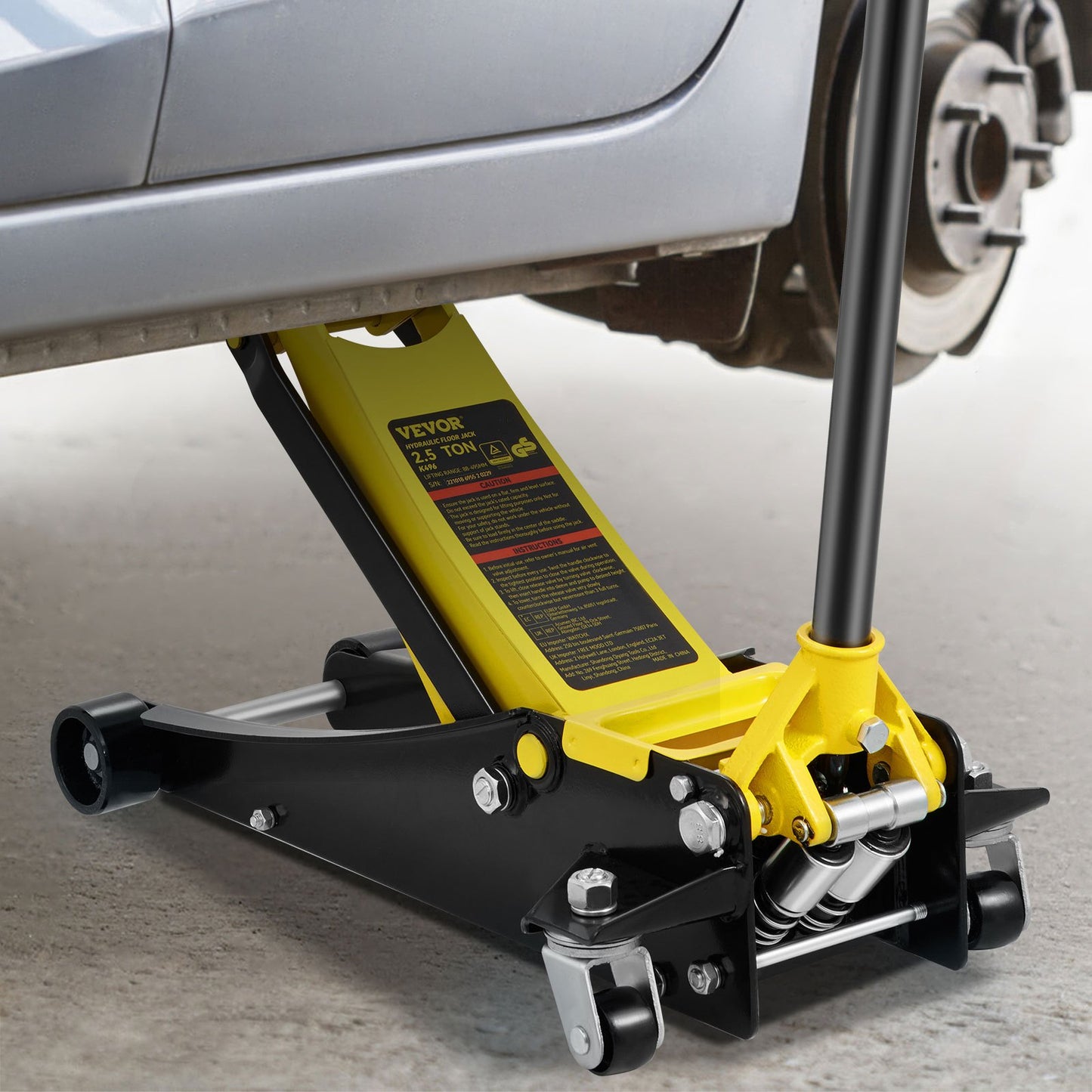 Lage Wagenkrik – Vloerkrik – Auto Krik – Garagekrik – Hydraulische Krik – 2,5 Ton Hefvermogen – Dubbel Zuigerpomp Voor Snelle Hefwerking