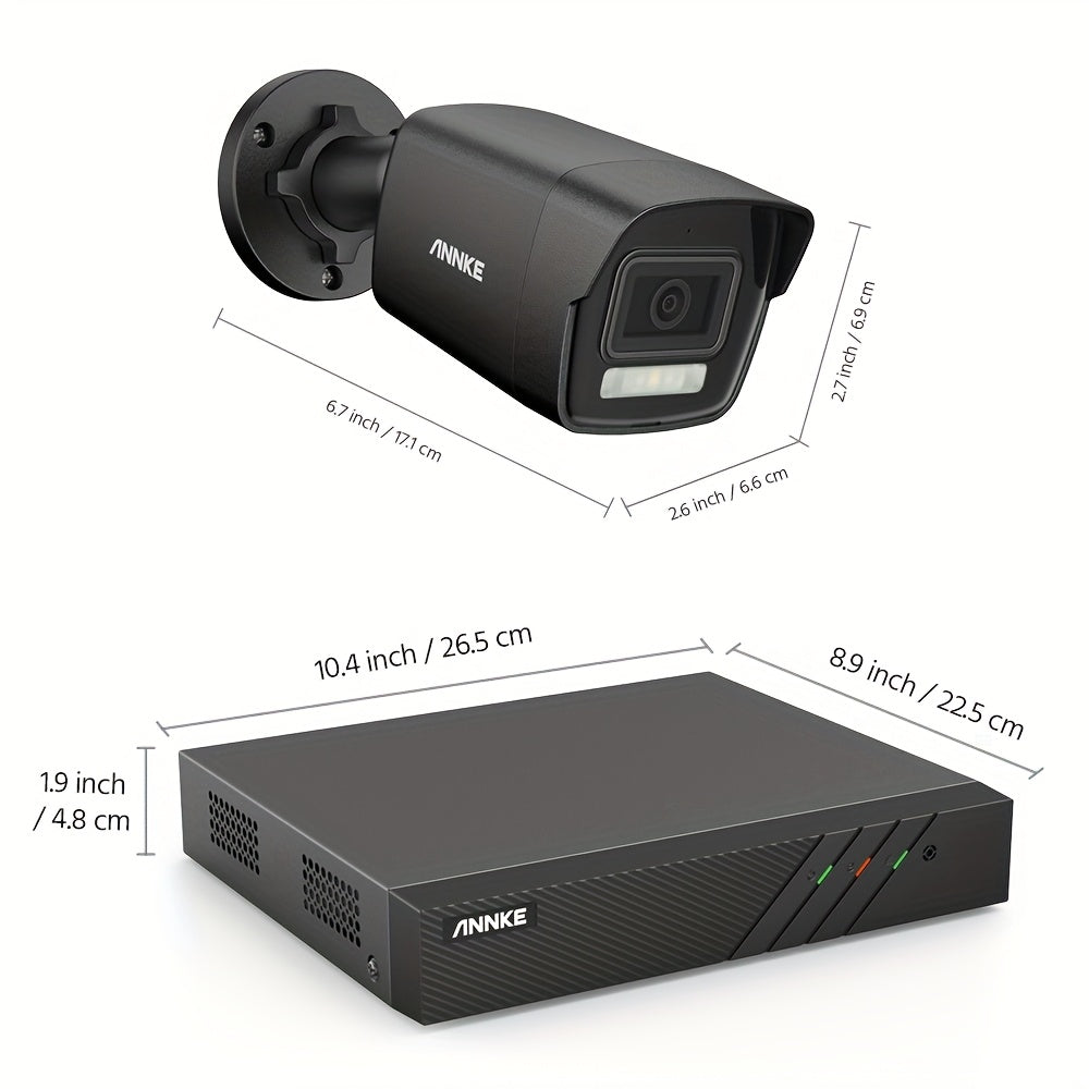 Bewakingscamera Set – Beveiligingscamera Set – Camerabewaking – Surveillance Camera – Bewakingscamera Kit – 4 x 5MP PoE camera’s – 2TB HDD Opslag met Kleurennachtzicht en Intelligente Bewegingsdetectie