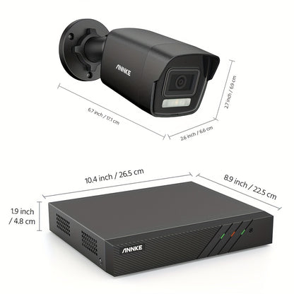 Bewakingscamera Set – Beveiligingscamera Set – Camerabewaking – Surveillance Camera – Bewakingscamera Kit – 4 x 5MP PoE camera’s – 2TB HDD Opslag met Kleurennachtzicht en Intelligente Bewegingsdetectie
