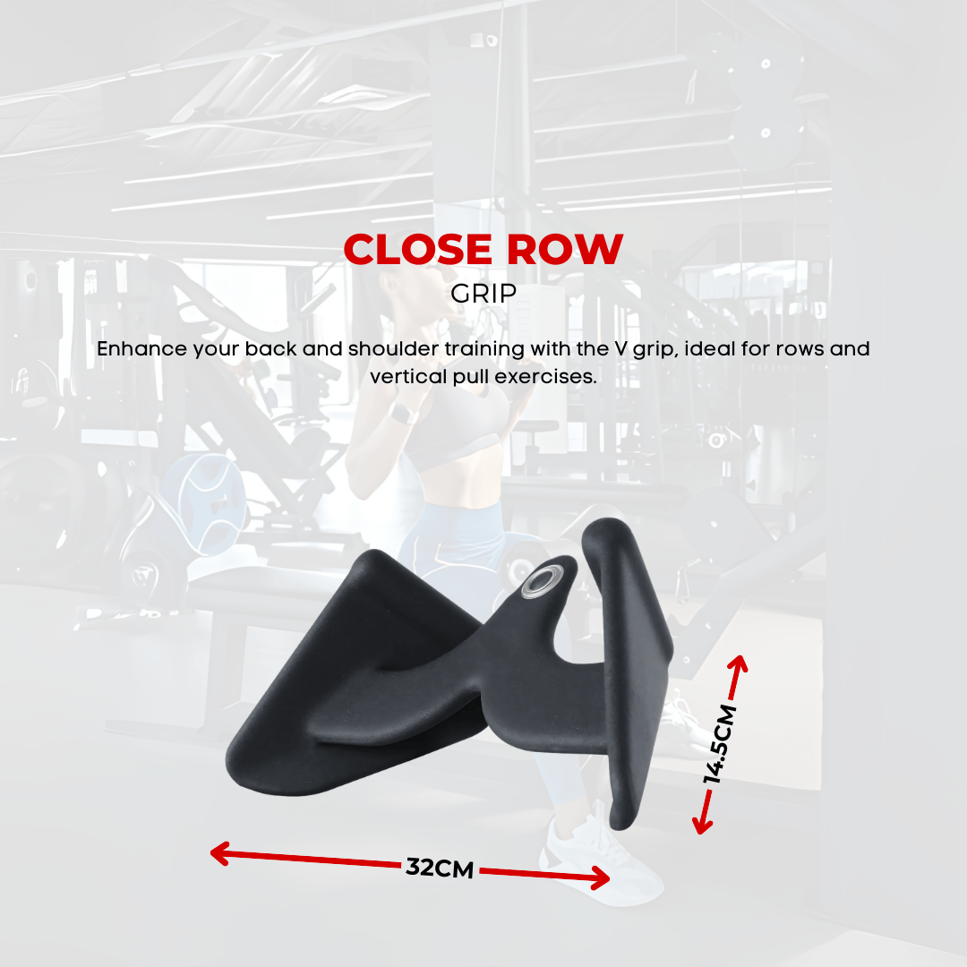 Fitnessgrepen – Trainingsgrepen – Handgrepen – Roeigrepen – Lat Pulldown Grepen – 5 Verschillende Grepen – Comfortabele Foam Rubber Coating