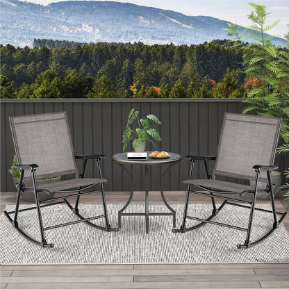 Schommelstoel – Schommelstoel Buiten – Tuinstoel Schommel – Relaxstoel Tuin – Inklapbare Schommelstoel – Met Ademend Zitmateriaal – Met Stevig Metaalframe tot 150 kg