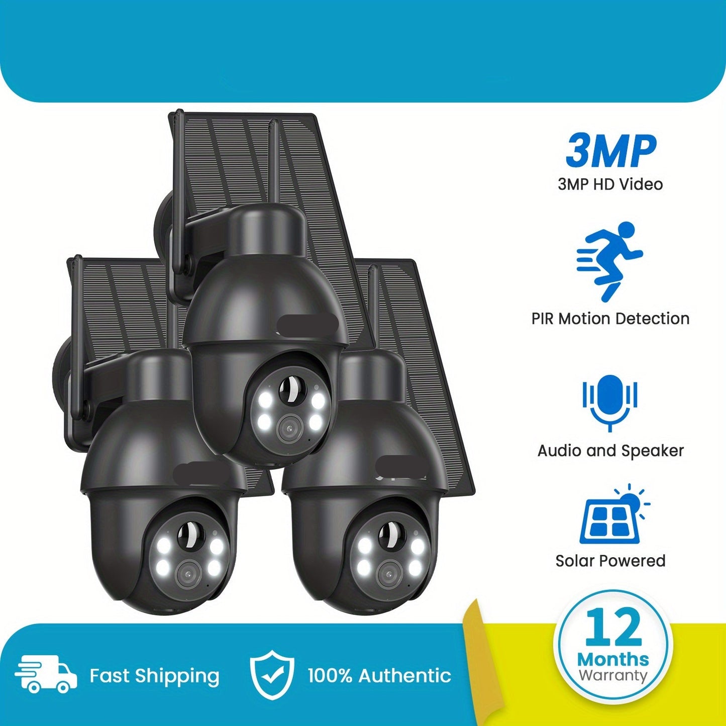 Draadloze Beveiligingscamera – Wifi Camera – 3MP Camera – Nachtzicht Camera – 360° Pan-Tilt – Bewegingsdetectie – Tweerichtingsaudio