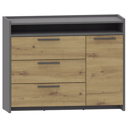 Kledingkast – Garderobekast – Opbergkast – Linnenkast – Slaapkamerkast – Artisan-Anthracite Kleur – Hoogwaardig Gelamineerd Spaanplaat – Compacte Afmetingen 101,6x80,6x35,9 cm